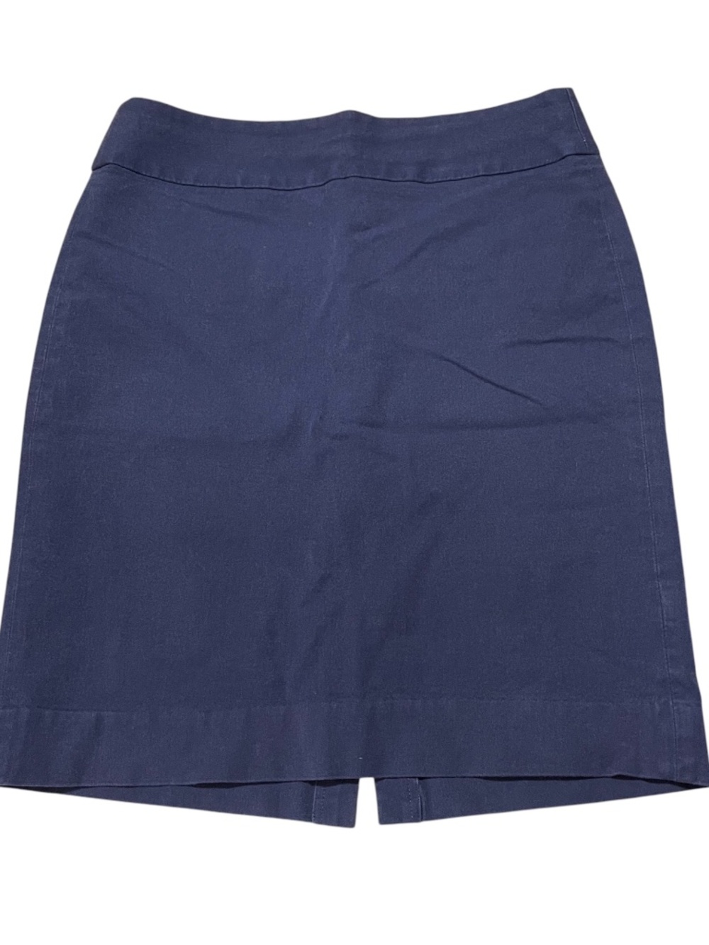 Banana Republic Pencil Skirt 8 Navy Blue Stretch Cotton Spandex Business Casual